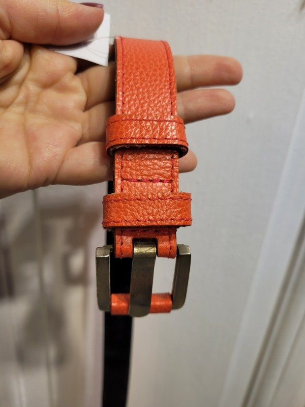 Producto - Cinturón CACHAREL coral de cuero 103cm - PRECIO: 24X - 1