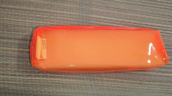 Producto - Cartuchera naranja transparente rectngular