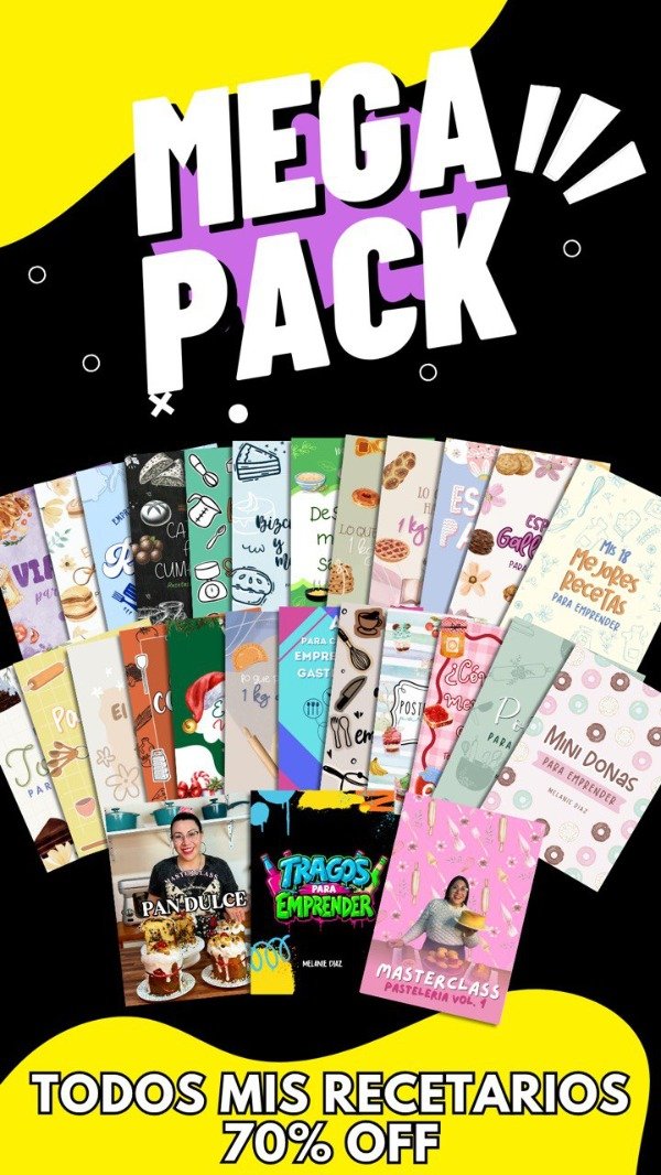 Producto - MEGA PACK: TODOS MIS RECETARIOS Y MASTERCLASS DIGITALES A UN SÚPER PRECIO!