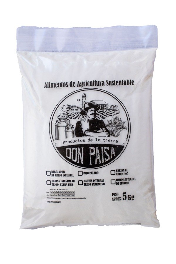 Producto - Harina BLANCA 000 Orgánica x 5kg DON PAISA