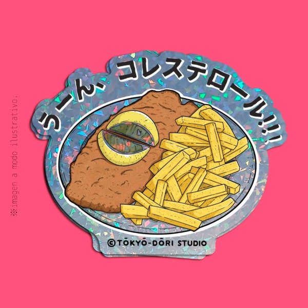 Producto - Sticker Holográfico Milanesa
