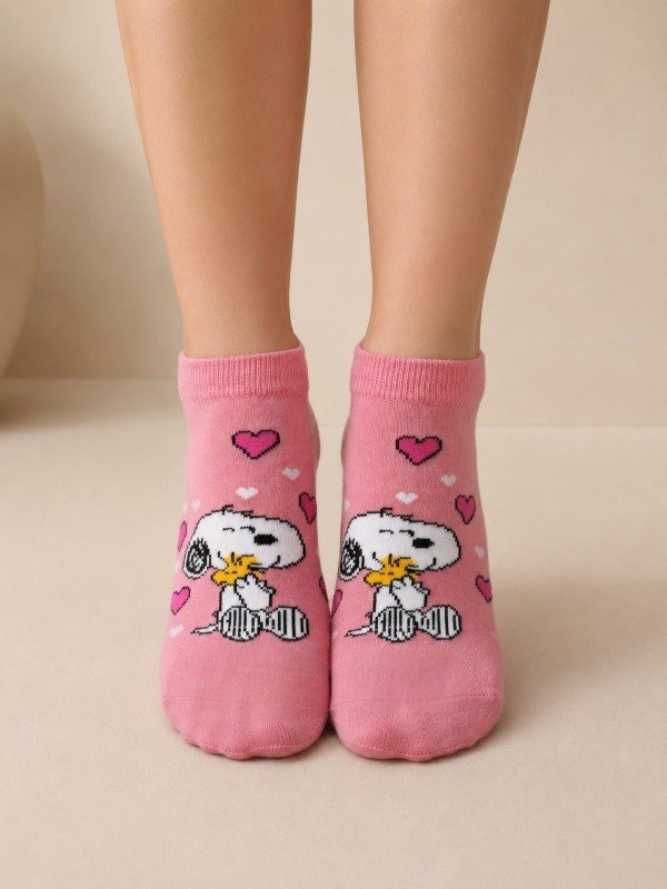 Producto - SOQUETES ADULTO SNOOPY ROSA