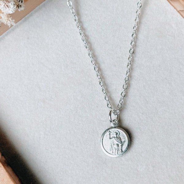 Producto - Conjunto Choker San Expedito Laminado Plata 925 - 1
