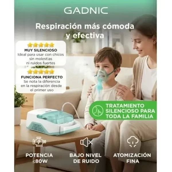 Producto - Nebulizador a Pistón Gadnic NB-1100 con Máscaras Adulto y Niño - 1