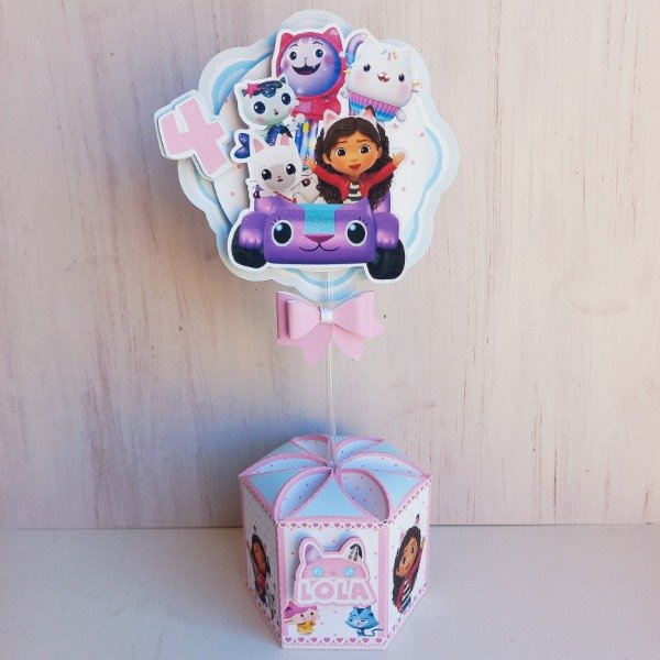 Producto - 2 Centros de mesa 3D La casa de muñecas de Gabby