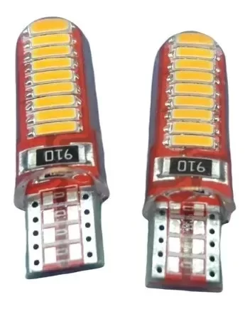 Producto - T10 Ironman Siliconado Chip LED Ámbar