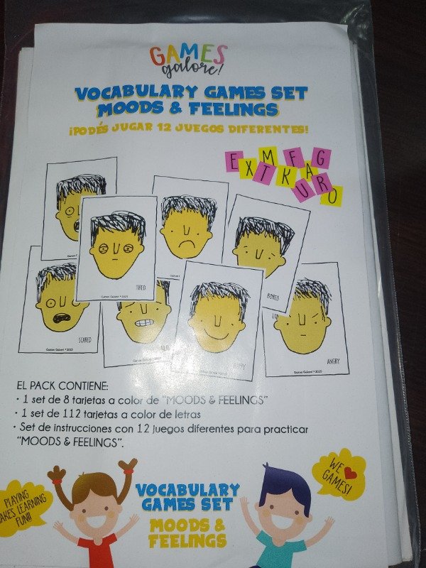 Producto - Vocabulary games set. Moods and feelings