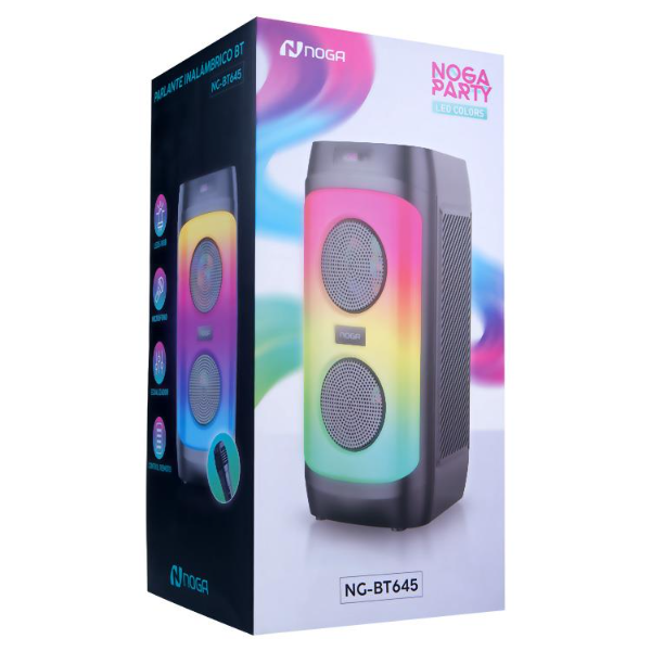 Producto - Parlante 1.0 portable -20w -bluetooth -led dinamico RGB -funcion TWS/karaoke - 4