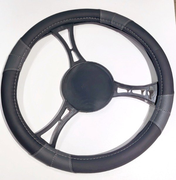 Producto - CUBRE VOLANTE OREGON NEGRO CON GRIS - 1