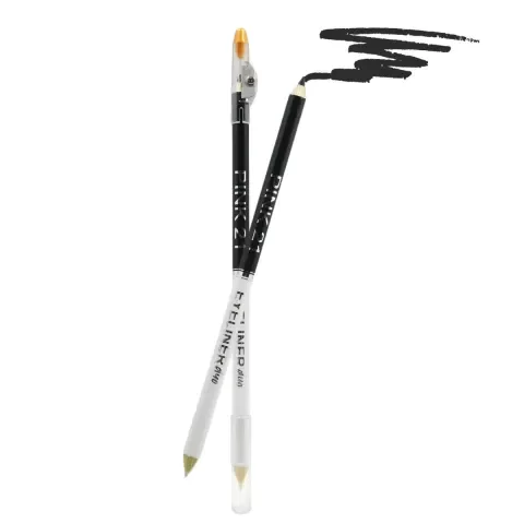 Producto - Lápiz delineador negro y blanco con saca puntas - PINK 21