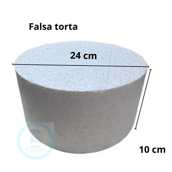 Producto - Piso para Torta Falsa 24 cm - altura 10 cm -