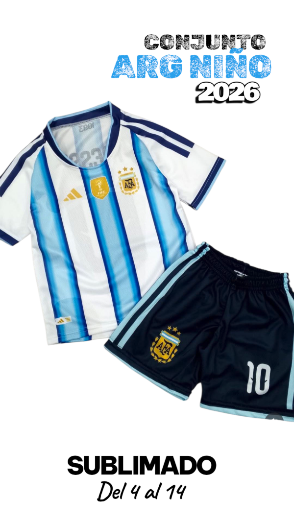 Producto - Conjunto Argentina titular sublimado de niño