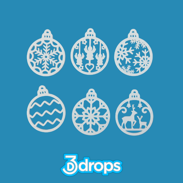 Producto - Pack de 12 Bolas de Navidad Caladas 3D: Adornos Exclusivos