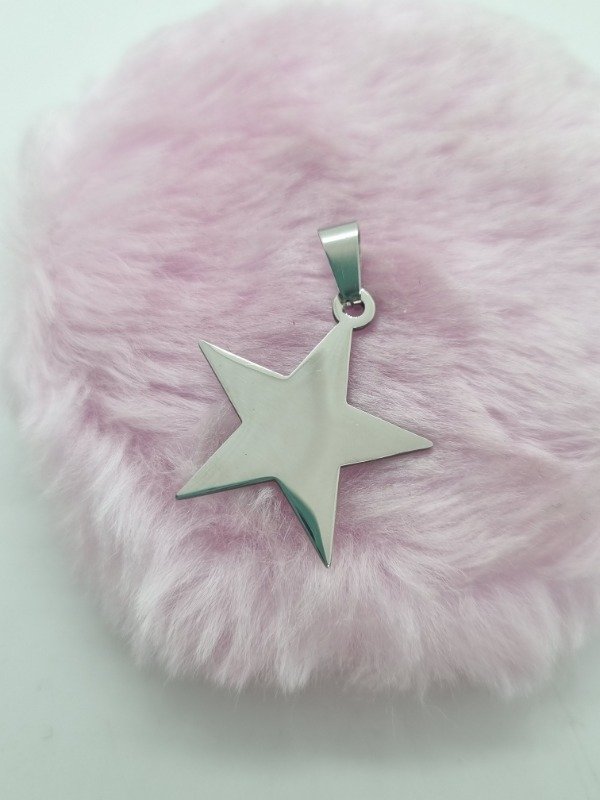Producto - Dije acero quirurgico estrella lisa