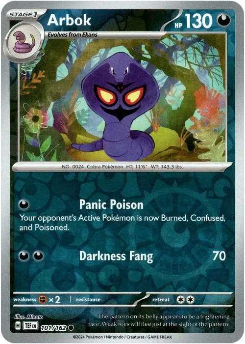 Producto - Arbok - 101/162 - Temporal Forces - Reverse Holo