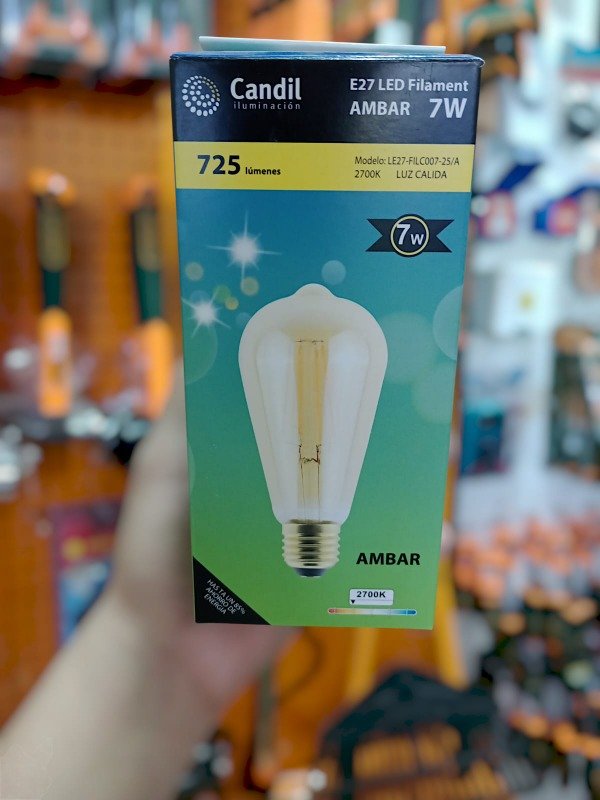 Producto - LAMPARA LED FILAMENTO 7W AMBAR - CANDIL