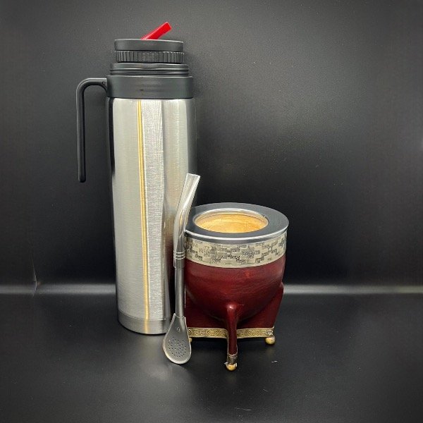 Producto - Imperial Base de Alpaca y Esferas en Bronce grabado + Termo grabado + Bomb.