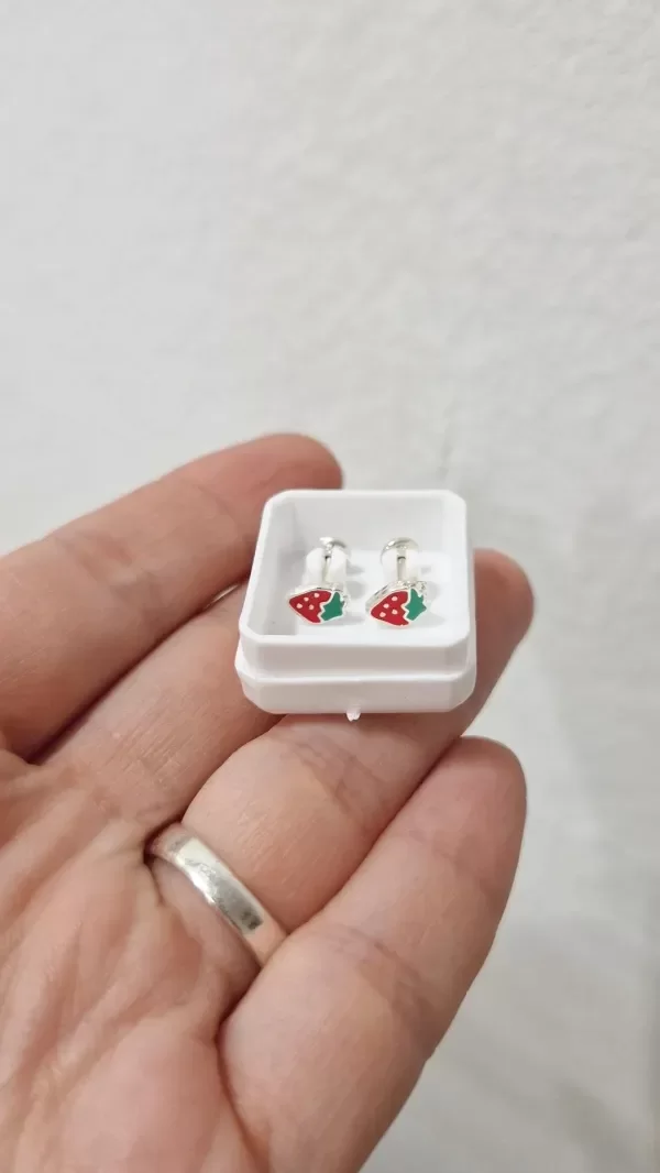 Producto - Abridores frutillita plata 925