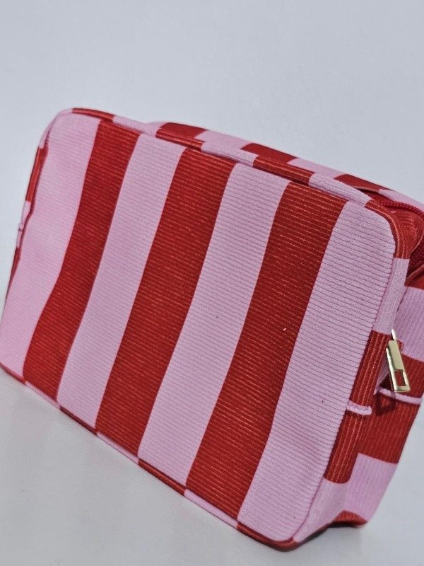 Producto - Neceser Rayas Rosa-Rojo - 1