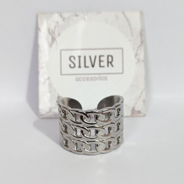 Producto - Anillo ancho acero talle18