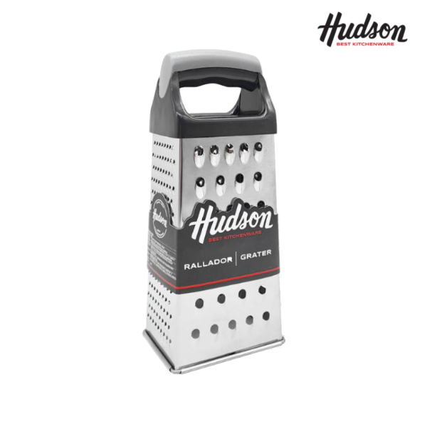 Producto - RALLADOR 4 CARAS ACERO INOXIDABLE MANGO PLASTICO HUDSON (cod. 2205)