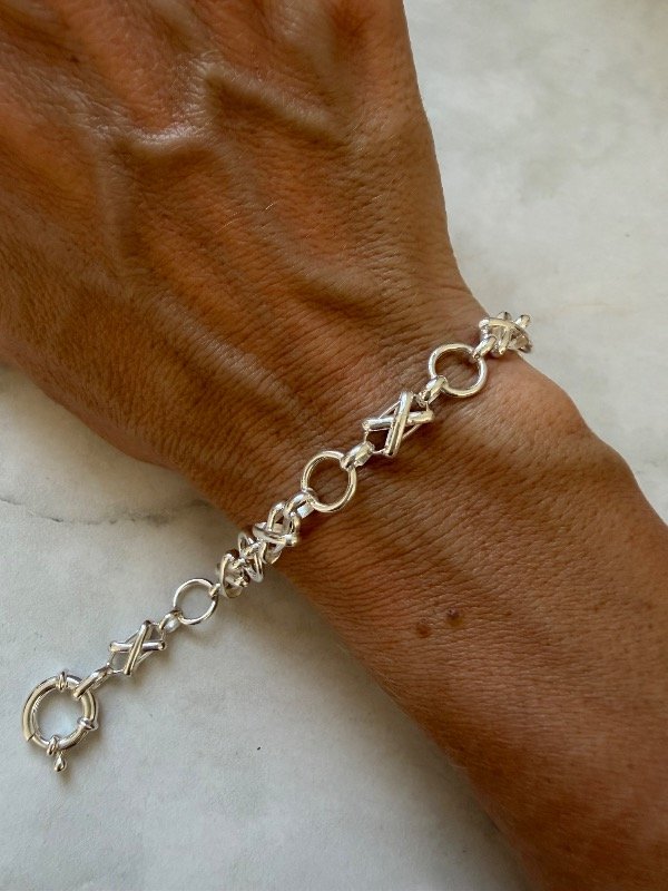 Producto - Pulsera Rolo Cruz con argolla
