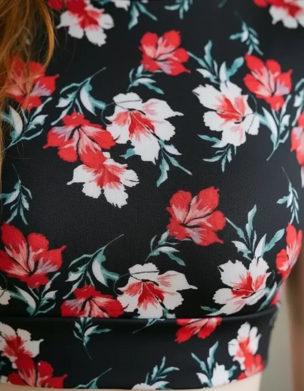 Producto - CROP TOP FLORAL NEGRO - 2