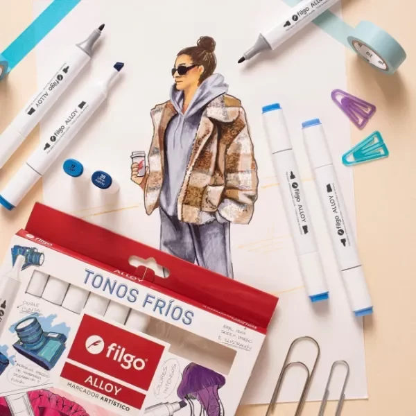 Producto - Marcador artistico doble punta Alloy FRIOS x12