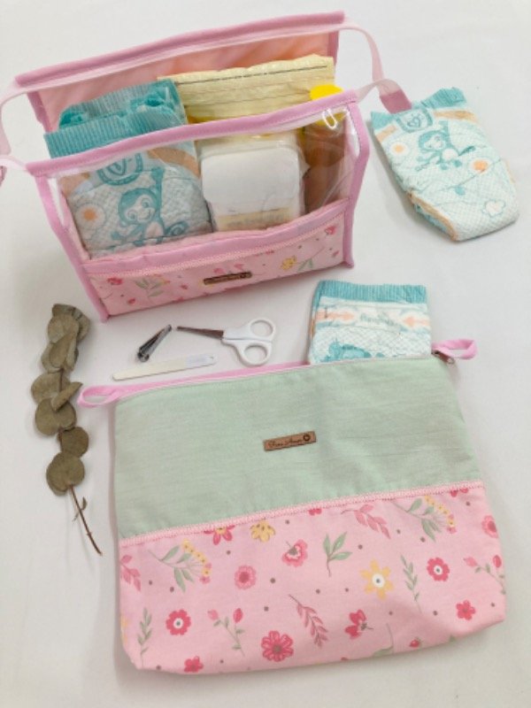 Producto - Set flores rosa y verde