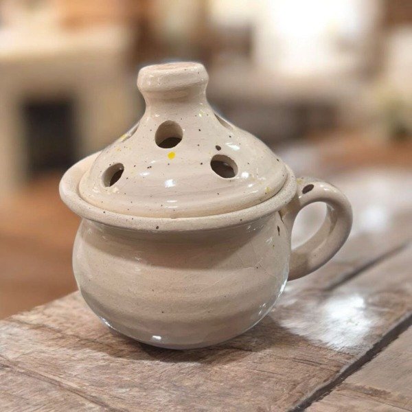 Producto - Sahumador cerámica esmaltada Ollita x1