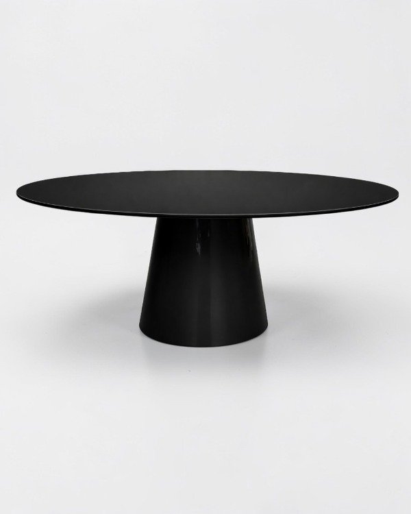 Producto - Mesa Ovalada Base CONICA OVAL 160x90 NEGRA