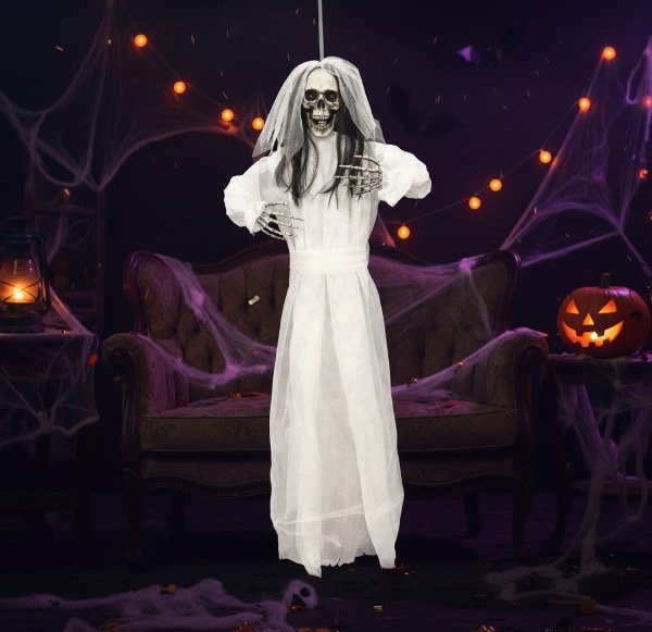 Producto - Esqueleto novia embrujada colgante 90 x 79 x 9.5 cm