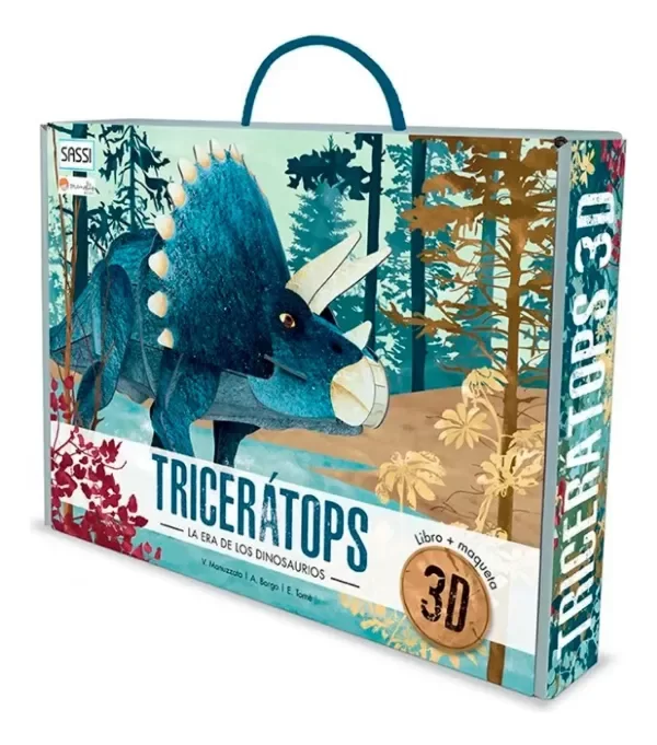 Producto - La era de los Dinosaurios - Tricerátops - Libro + Maqueta 3D