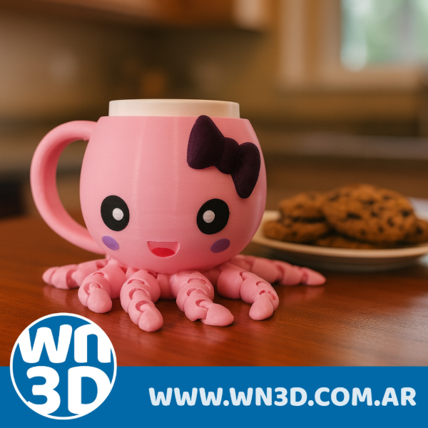Producto - TAZA 3D PULPO ARTICULADO