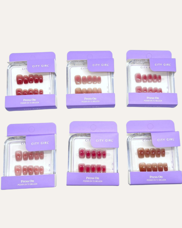 Producto - Press On Cuadradas Cortitas Talle S y Xs