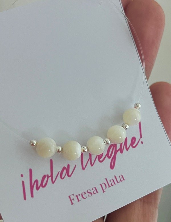 Producto - Tanza bolitas nácar