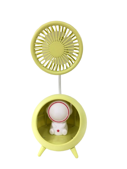 Producto - LÁMPARA ASTRONAUTA CON VENTILADOR AMARILLA