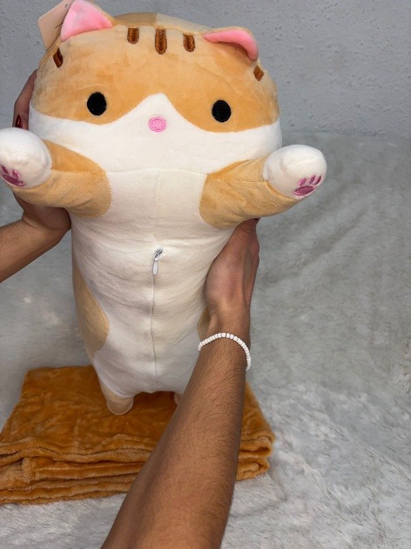 Producto - Peluche gato marron acostado 3 en 1