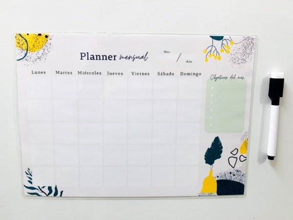Producto - Planner Mensual Imantado Flores