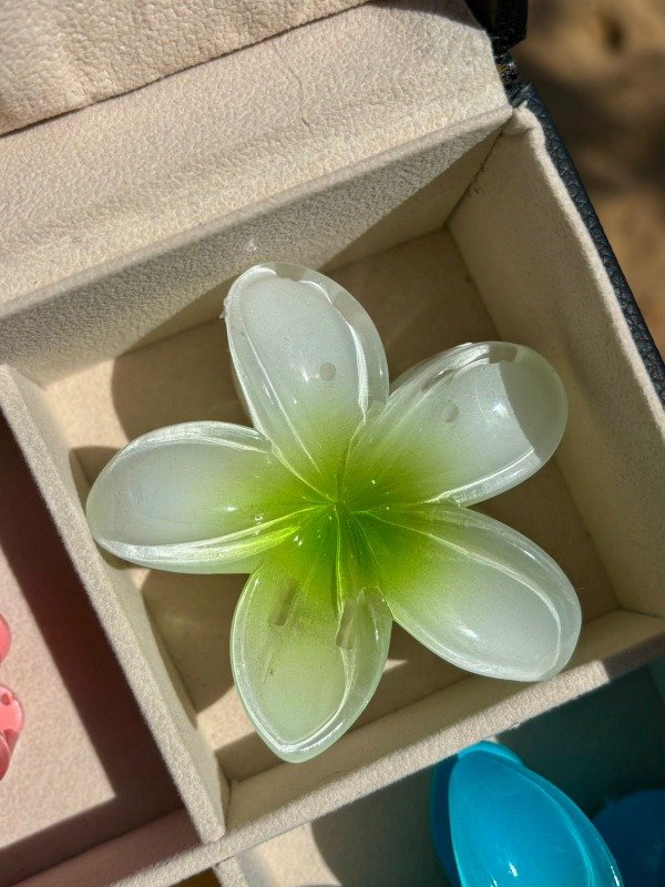 Producto - Broche Hawái 6cm verde