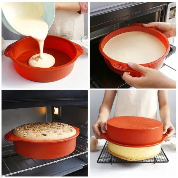 Producto - TORTERA ALTA DE SILICONA APTA HORNO TORTA ANTIADHERENTE