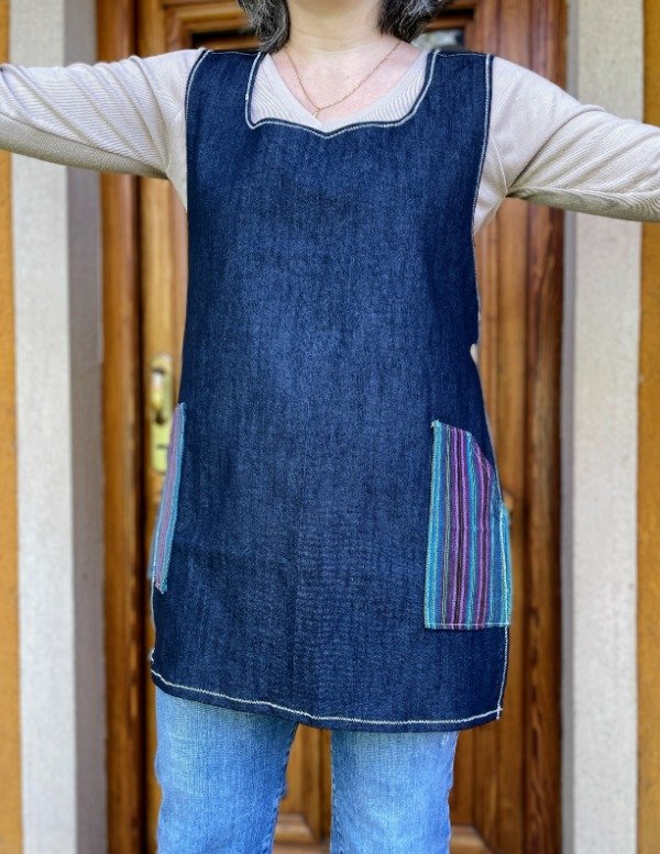 Producto - Delantal de jean tiras regulables