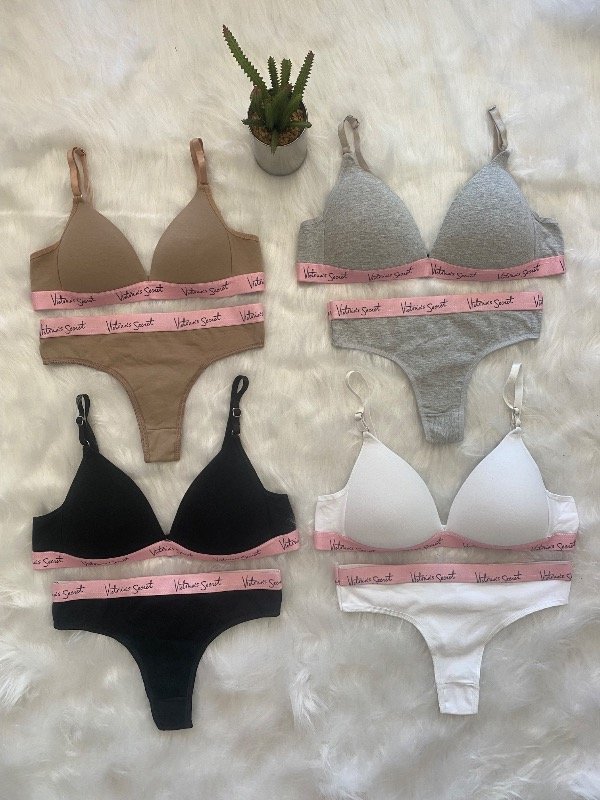 Producto - Conjuntos de algodón con lycra victoria secret (Precio por docena)