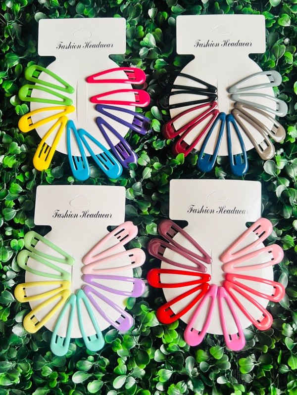 Producto - Set de 12 hebillas tic tac colores