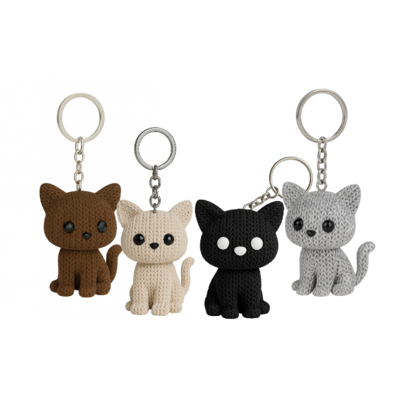 Producto - Llavero gatitos efecto tejido