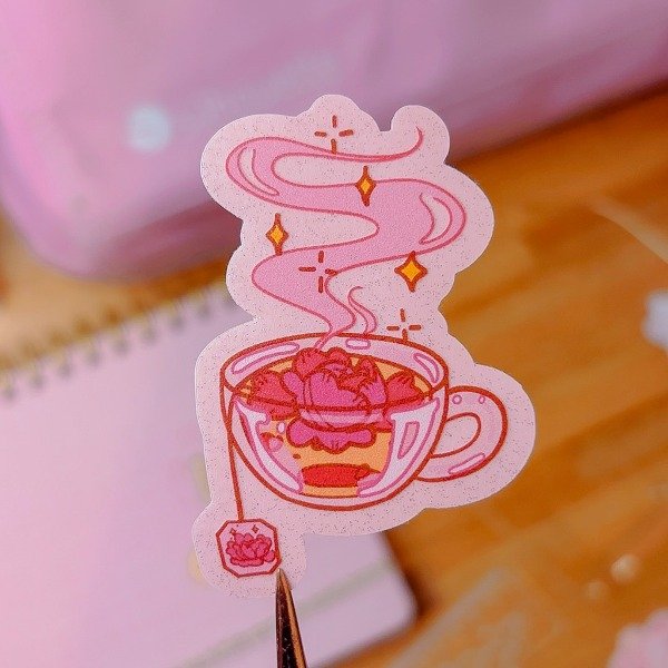 Producto - Sticker  Te de rosas