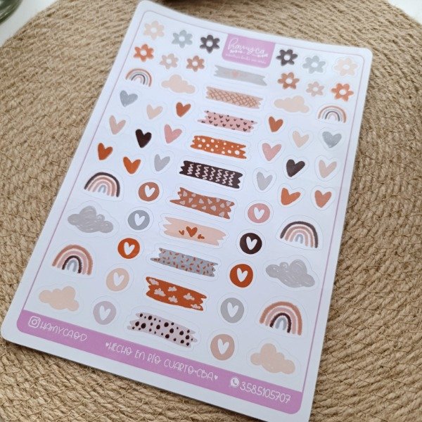 Producto - Plancha stickers a5 troquelada ALEGRIA - 2