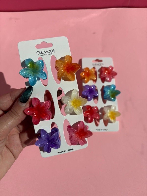 Producto - Set broches X6 Flor Hawaiano
