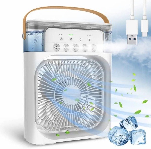 Producto - MINI VENTILADOR HUMEDIFICADOR 26X20CMS