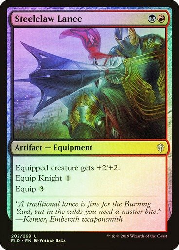 Producto - Steelclaw Lance Foil  Throne of Eldraine